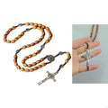 St. Benedict Natural Olive Wood Rosary with Crucifix
